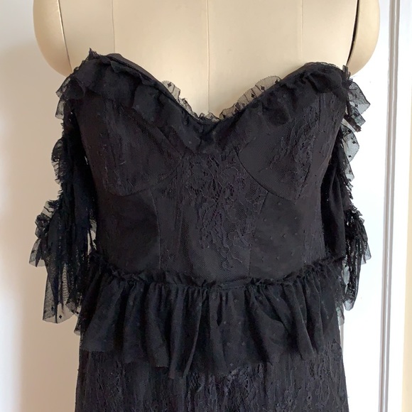 Bardot Black Lace Strapless Dress Size 8 FINAL SALE - Picture 6 of 7